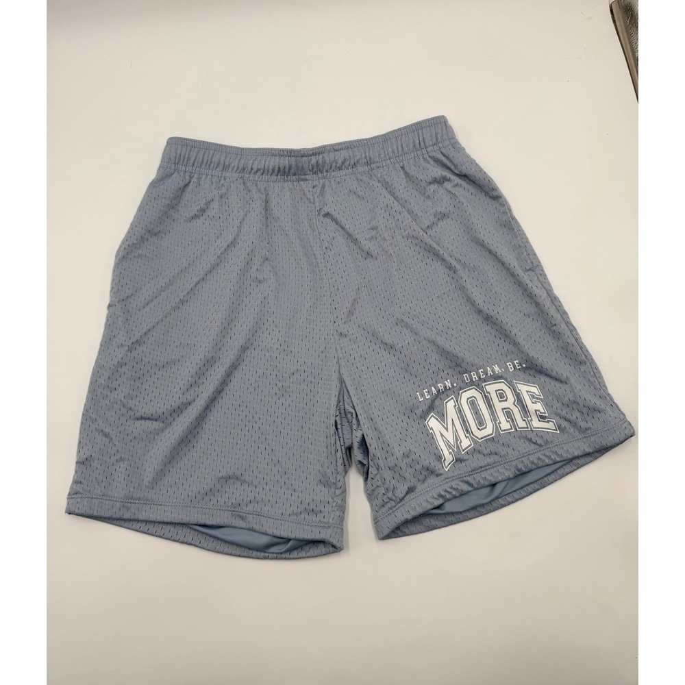 Alphalete LDB Mesh Short 6 Inch Fog Blue Graphic Athletic Shorts Medium